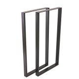 Set 2 Picioare Masa Bar Metal 100cm x 50cm, Profil 60x20mm, Vopsite electrostatic, Durabile, Montaj Facil, Garantie 5 Ani