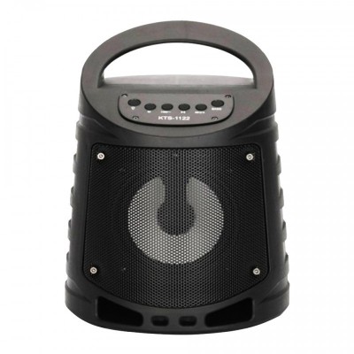 Boxa portabila elSales KTS-1122 cu Bluetooth, USB, card SD, lumina LED, radio FM, negru foto
