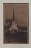 Peisaj cu castel - Aqvaforte