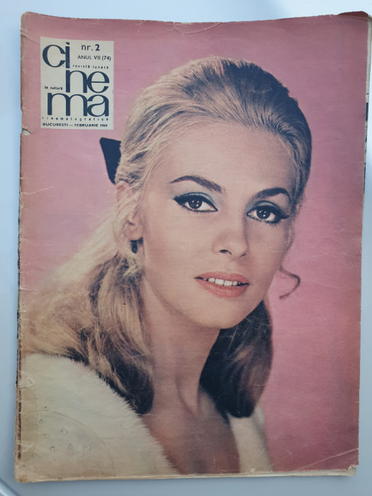 Revista Cinema nr 74, Febr 1969, Amza Pelea, Silvia Popovici, Florin Piersic...