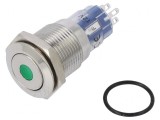 Comutator anti-vandalism verde IP67 3A/250VAC