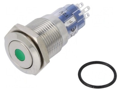 Comutator anti-vandalism verde IP67 3A/250VAC foto