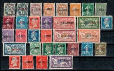 Algeria 1924-1926 - Uzuale, supratipar, serie neuzata foto