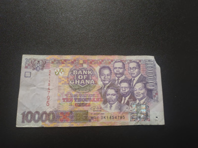 Bancnota 10000 Cedis 2003 Ghana foto
