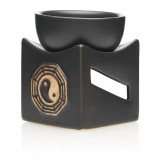 Vas aromaterapie Ceramica - Negru - 9 cm H x 7 cm -Yin Yang AR100, Inovius