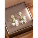 Cumpara ieftin Cercei cu Clips, Flori - sj2306196603648484