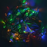 Instalatie Craciun Turturi 120 LED Multicolor 3m V8, Interior/Exterior, Consum Redus, Flash Alb Rece