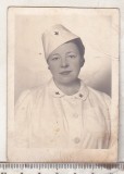 Bnk cp Femeie in uniforma de asistenta sociala - Reg garda MV 1941, Alb-Negru, Romania 1900 - 1950, Militar