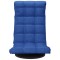 Scaun de podea pivotant, albastru, material textil - 3
