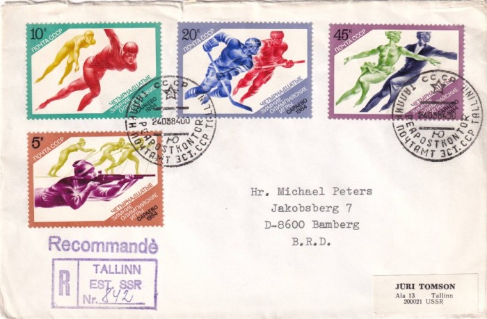 FILATELIE TEMATICA - PLIC UNIUNEA SOVIETICA TEMATICA OLIMPIC