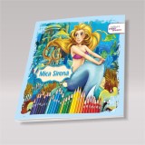 Carte de colorat si povesti Mica Sirena pentru copii prescolari. Dezvolta creativitatea si imaginatia.