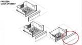 Fata sertar inferior congelator C00895304 pentru frigider Arctic, Beko