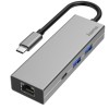 Docking Station Hama Multiport, 4 Ports, LAN, USB Type-C
