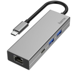 Docking Station Hama Multiport, 4 Ports, LAN, USB Type-C