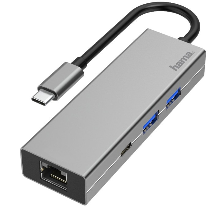 Docking Station Hama Multiport, 4 Ports, LAN, USB Type-C