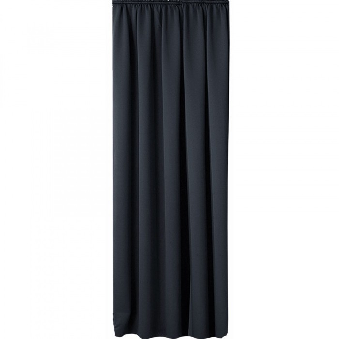 Draperie cu rejansa Jemidi, 140 x 245 cm, Gri, Poliester, 55276.22.01