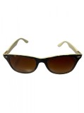 Ochelari de soare dama, UV400, Animal print, Plastic, Maro, Oem