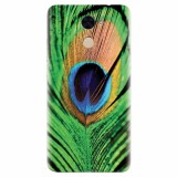 Husa silicon pentru Huawei Nova Lite Plus, Peacock Feather Green Blue