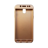 Husa Aisi 360 Full Cover Samsung Galaxy J7 2017 + folie sticla - Gold