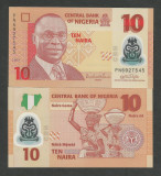 NIGERIA 10 NAIRA 2009 UNC [1] P- 39a.2.2 , serie 7 cifre , necirculata