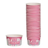 Set Cupe din Carton pentru Inghetata, 240 ml, 25 buc, Roz, CMCLASS