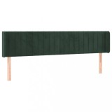 Cumpara ieftin Tablie de pat cu aripioare verde inchis 183x16x78/88 cm catifea