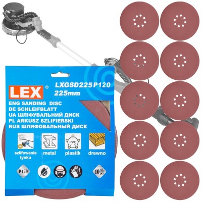 Disc abraziv,180mm, P240, pentru masina de slefuit pereti, 10 bucati, KP180240 foto
