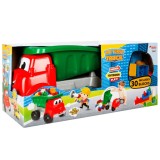 Camion cu remorca si blocuri de constructie, Dede, 30 piese