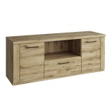 Cumpara ieftin Comoda TV DTD stejar navarra Dorsi 135x41x53.6 cm