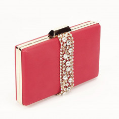 Geanta clutch rosu Olympia foto