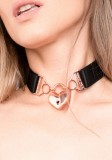 Colier Diva Kinky Diva cu Inima Negru BDSM Fashion Unisex Reglabil Unica