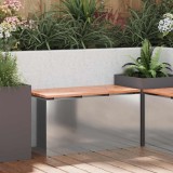 VidaXL Bancă de grădină Argintiu 80 x 40 x 43 cm Oțel galvanizat 874903