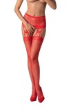 Dres decupat Passion S027, cu decupaje, rosu, model floral, S-L (DB)