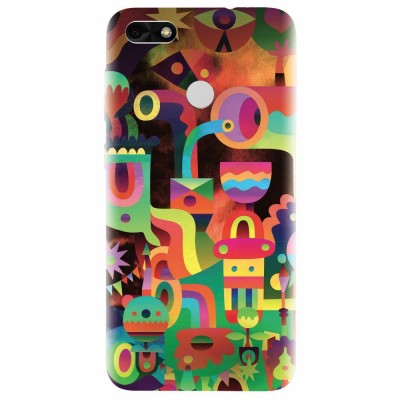 Husa silicon pentru Huawei P9 Lite mini, Abstract Colorful Shapes foto