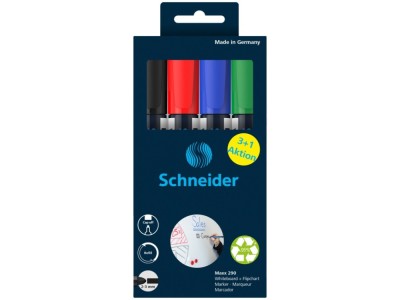 Marker whiteboard + flipchart 290 Schneider 4/set foto