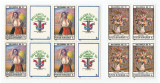 Romania, LP 1260a/1991, Balcanfila XIII, cu vinieta, blocuri de 4 timbre, MNH, Nestampilat