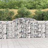 VidaXL Coșuri gabion arcuite 13 buc, 300x30x100/120 cm fier galvanizat
