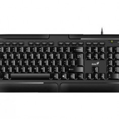 Tastatura Genius KB-118, Cu fir, Layout International (Negru)