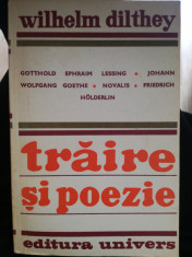 TRAIRE SI POEZIE, de W. DILTHEY foto