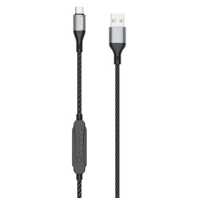 Cablu Date si Incarcare USB la USB Type-C Dudao L7xsT, 1 m, 5A, Timer Incarcare, Negru foto