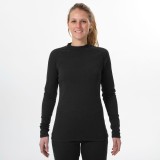 Bluză termică BL 100 călduroasă și confortabilă schi Negru Damă, Wedze