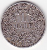 Germania 1 Mark Marca 1877 Wilhelm I type 1 large shield small eagle litera A