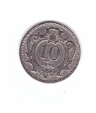 Moneda Austria 10 heller 1895, stare buna, curata