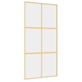 Cumpara ieftin Usa glisanta, auriu, 102,5x205 cm, sticla ESG mata si aluminiu