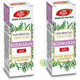 Pachet Ulei de Rozmarin 100% Pur (A11) Definit Botanic si Biochimic 10ml+10ml