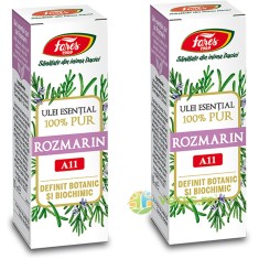 Pachet Ulei de Rozmarin 100% Pur (A11) Definit Botanic si Biochimic 10ml+10ml