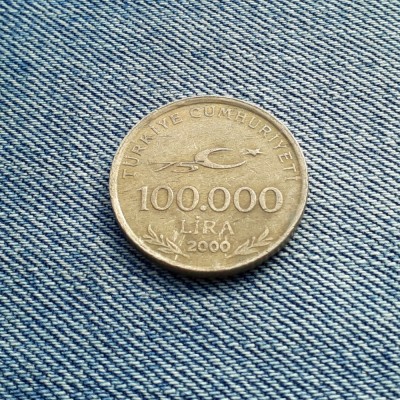 100000 Lira 2000 Turcia / Lire foto