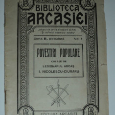 Povestiri populare culese de legionarul arcas I. Nicolescu Ciuraru, 1930