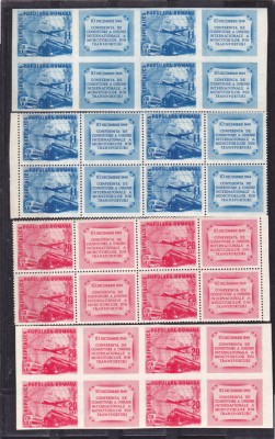 1949 CONFERINTA DE CONSTITUIRE A U.I.M.T LP 258+258A MNH,X4 foto