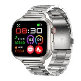 Cumpara ieftin Smartwatch iSEN TK17 Argintiu, Otel, 1.91 HD, ECG, Ritm Cardiac, Oxigen in Sange, Glicemie, Tensiune Arteriala, Acid Uric, BMI, Monitorizare Somn, Mod